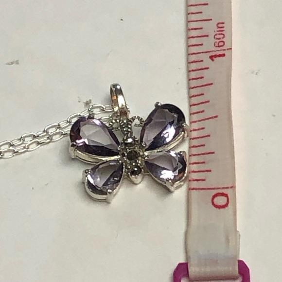 925 Sterling Silver & Amethyst Necklace - Picture 5 of 6